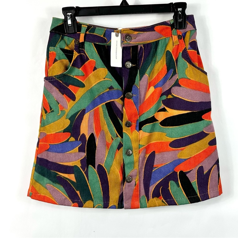 Anthropologie NWT Farm Rio Kiki Corduroy Skirt pockets women’s size small